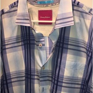 Tommy Bahama Plaid Dress Casual Button Down Shirt Men’s XXL